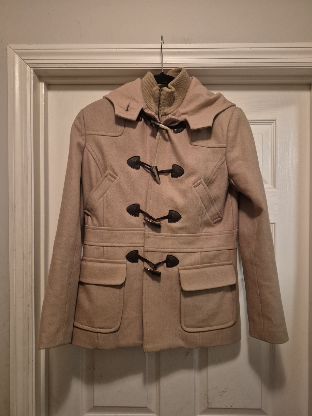 Larry Levine Tan Toggle Pea Coat Women's 4